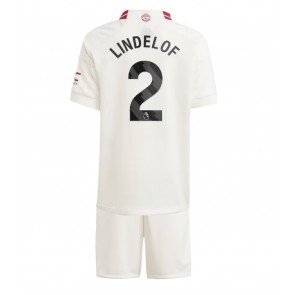 Manchester United Victor Lindelof #2 Dětské Alternativní dres komplet 2023-24 Krátký Rukáv (+ trenýrky)